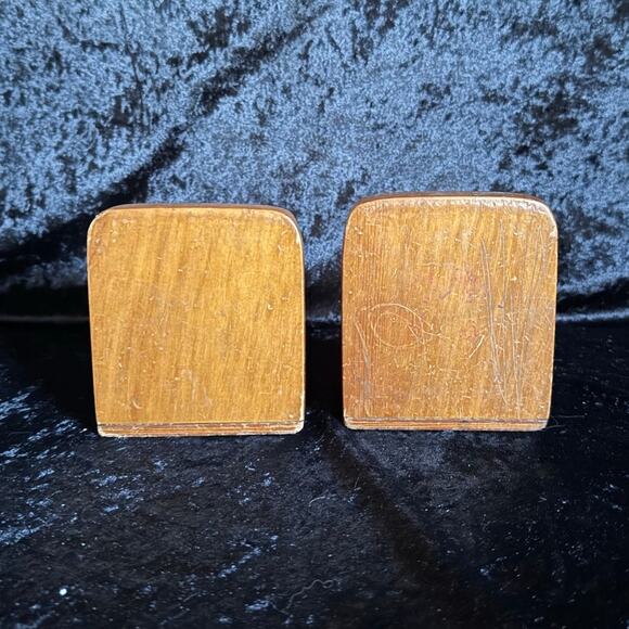 Rustic Wood Bookends | Vintage Farmhouse | Cottagecore Schoolhouse - Picture 3 of 10